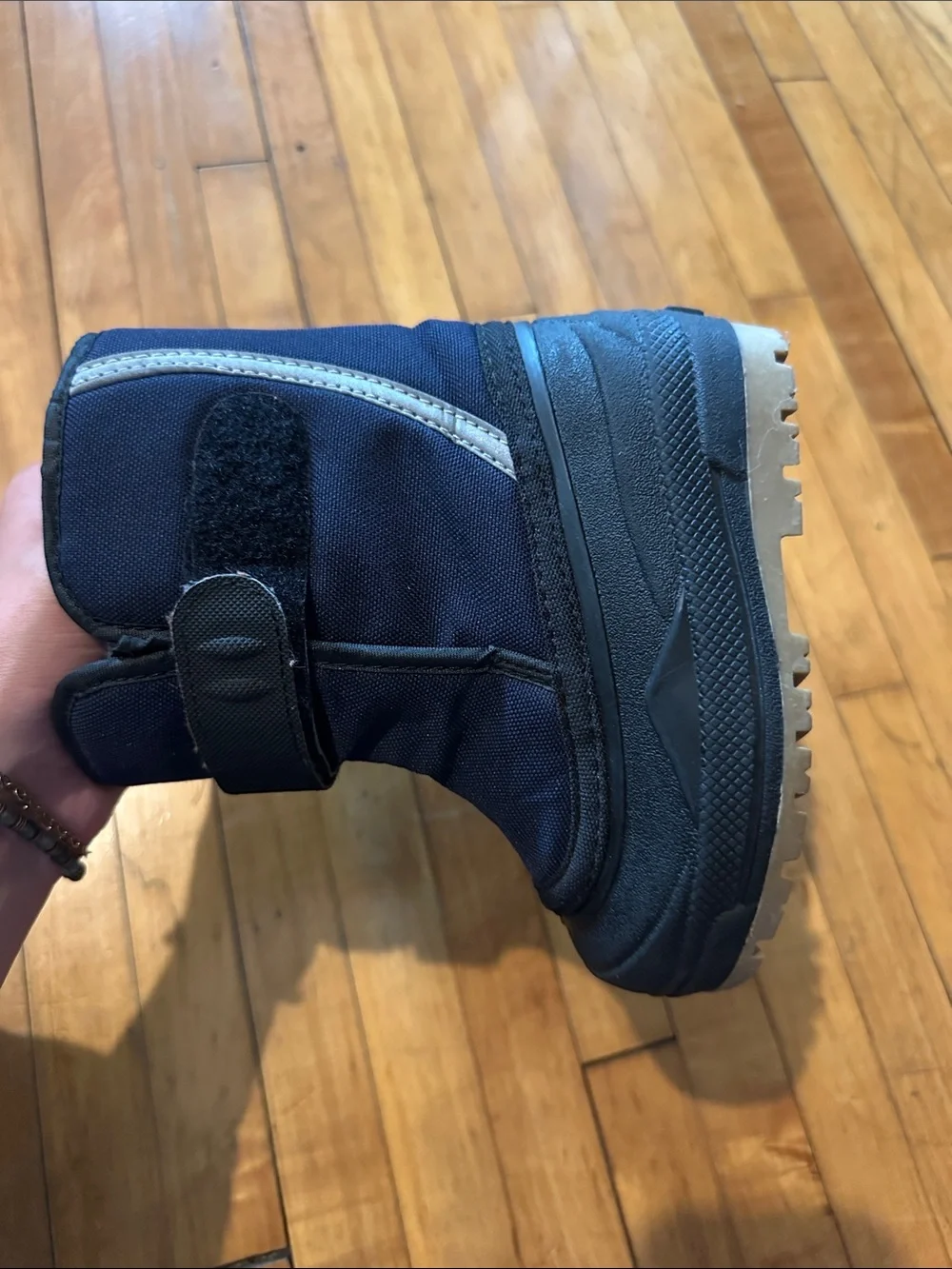Kids Navy and Black LL Bean Winter Boots
